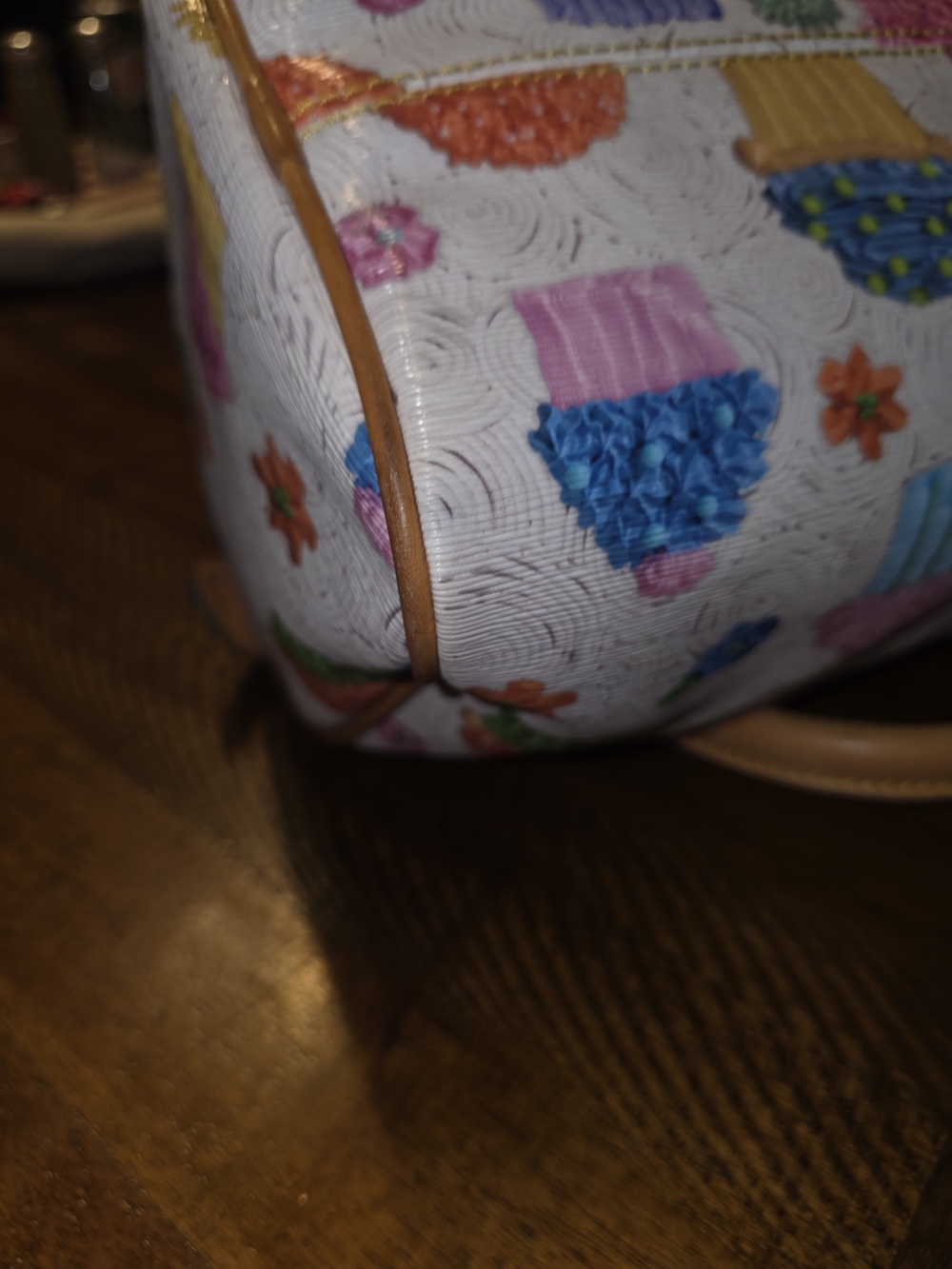 Dooney & Bourke White Cupcake Print Satchel - Picture 7 of 12